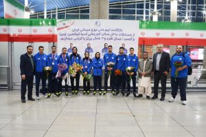 بازگشت تیم ملی دو و میدانی ایران از مسابقات داخل سالن قهرمانی آسیا به تهران